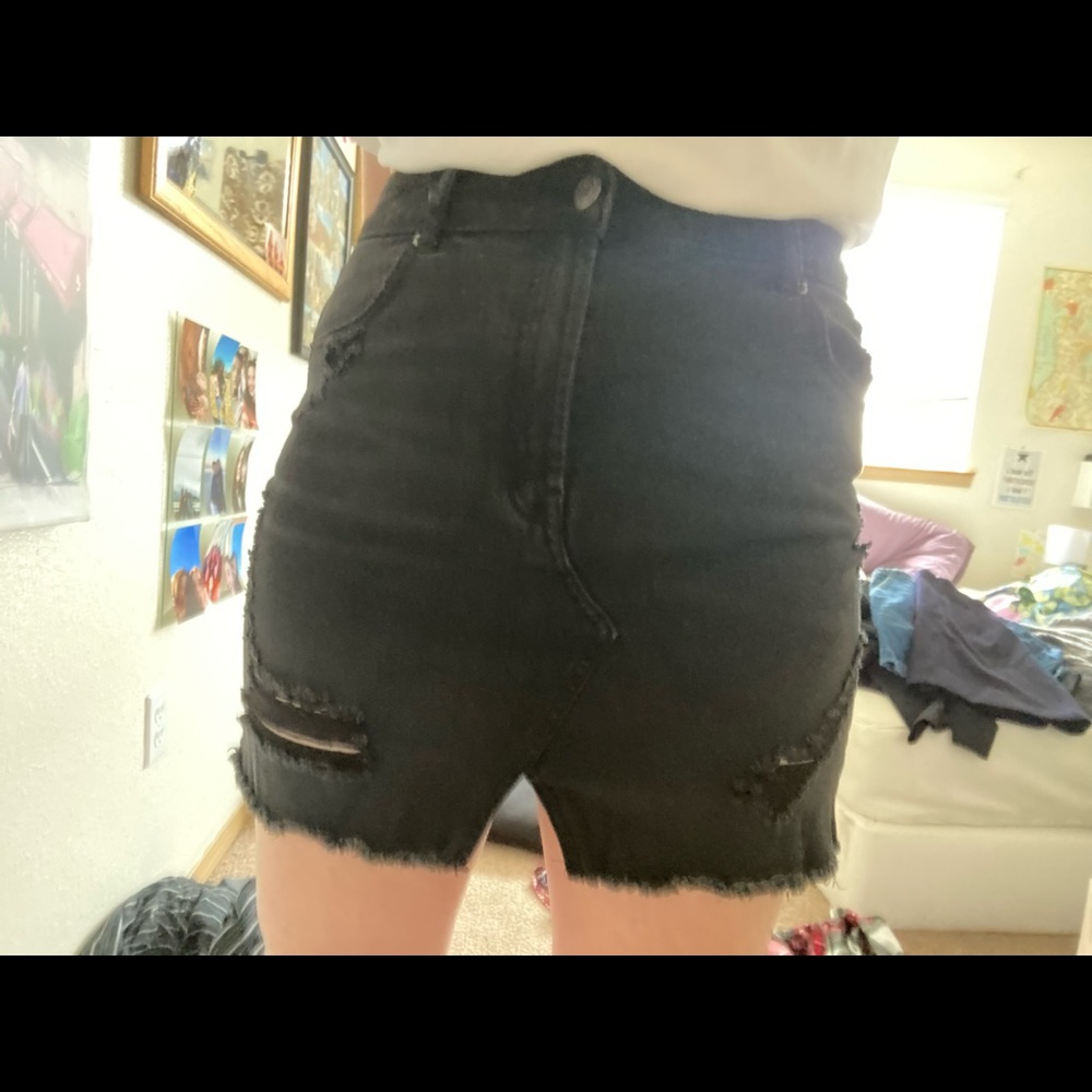 black denim skirt